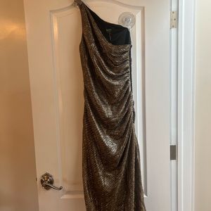 Gold and silver long dress one should laundry by Shelli Segal size 10.